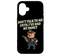 Pig Cop Donut Funny Police Officer Case for iPhone 16