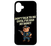 Pig Cop Donut Funny Police Officer Case for iPhone 16 Plus