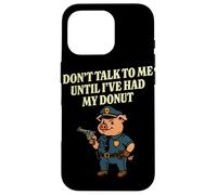 Pig Cop Donut Funny Police Officer Case for iPhone 16 Pro