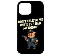 Pig Cop Donut Funny Police Officer Case for iPhone 16 Pro Max