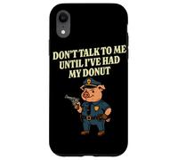 Pig Cop Donut Funny Police Officer Case for iPhone XR