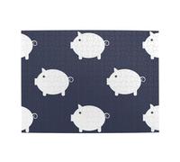 Pig Cute,500 Pieces Puzzles for Adults-Wooden Jigsaw Puzzle for Adults Elderly