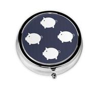 Pig CuteMeta Pill Box 3 Compartment Medicine Case,Portable Organizer