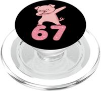 Pig Dabbing 67 Meme Six Seven Funny Gen Alpha PopSockets PopGrip for MagSafe