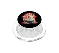 Pig Eating Ramen Noodles Kawaii Anime Artwork Ramen Lover PopSockets PopGrip for MagSafe