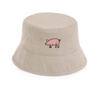 Pig Embroidered Bucket Hat for Kids - Cute Pig-Themed Sun Hat for Boys & Girls, Lightweight Cotton Outdoor Cap
