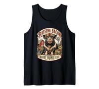Pig Farmer Raising Bacon Hobby Farmer Life Funny Homesteader Tank Top