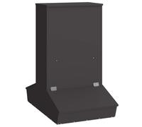 Pig Feeder Black 82 x 51 x 91.5 cm 20 kg Cold-Rolled Steel | Magnet access doors, indoor outdoor use, minimalist style, dry cloth wipe care, garden terrace placement