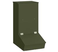 Pig Feeder Olive Green 55 x 38 x 76 cm 20 kg Cold-Rolled Steel | Magnetic access doors,indoor outdoor placement,dry cloth care,minimalist look,garden terrace use
