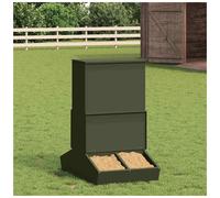vidaXL Pig Feeder Olive Green 82 x 51 x 91.5 cm Industrial Heavy Duty Furniture: Other Designs for Rectangular Spaces, Home and Office, Versatile Solutions