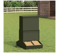 Pig Feeder Olive Green Cold-Rolled Steel 82x51x91.5cm 20kg Weatherproof For Pigs