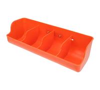 Pig Feeder Trough, Fence Feeder Poultry Feeder 4 Slots Cattle Goat Sheep Pig Feed Trough Bucket Livestock Feeding Manger Food Container Groove for Farm Livestock Orange/1127