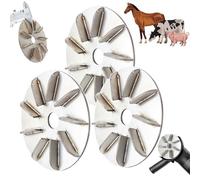 Pig Hair Removal Tool, Labor-Saving Pig Hair Remover Scraper Disc, Stainless Steel Pigs Hair Scraper, Efficient Hog Removal Tool for Roosters Slaughter Factory Hen Livestock (3pcs-9 Teeth)
