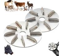 Pig Hair Removal Tool, Labor-Saving Scraper Disc for Removing Pig Hair, Stainless Steel Hog Scraper Tool, for Family Workshop Sheep Cattle Pigs Butcher, for Livestock Dehairing Grinder