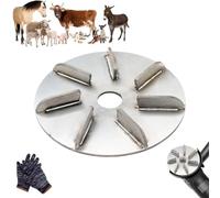 Pig Hair Removal Tool, Labor-Saving Scraper Disc for Removing Pig Hair, Stainless Steel Hog Scraper Tool, for Family Workshop Sheep Cattle Pigs Butcher, for Livestock Dehairing Grinder
