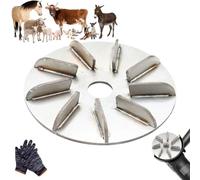 Pig Hair Removal Tool, Labor-Saving Scraper Disc for Removing Pig Hair, Stainless Steel Hog Scraper Tool, for Family Workshop Sheep Cattle Pigs Butcher, for Livestock Dehairing Grinder