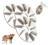 Pig Hair Removal Tool, Stainless Steel Pigs Hair Scraper, Labor-Saving Pig Hair Remover Scraper Disc, Hog Scraper Tool for Livestock Dehairing, for Farm, Butchery, Nine Teeth (3PCS)