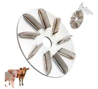 Pig Hair Removal Tool, Stainless Steel Pigs Hair Scraper, Labor-Saving Pig Hair Remover Scraper Disc, Hog Scraper Tool for Livestock Dehairing, for Farm, Butchery, Nine Teeth (1PC)