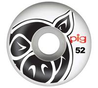Pig Head Natural Skateboard Wheels Silver 54 mm