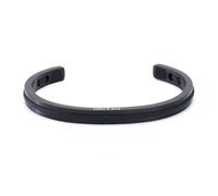 Pig & Hen UK | Navarch 6mm Bracelet | Men's Steel Bracelet | Black 16 cm