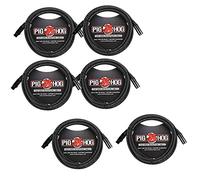 Pig Hog 8mm Mic Cable, 20ft XLR Tour Grade Microphone Cable - 6 PACK