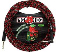 Pig Hog PCH20PLR Right-Angle 1/4" to 1/4" Tartan Plaid Guitar Instrument Cable, 20 Feet