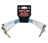 Pig Hog PHLIL6DB Vintage Daphne Blue Patch Cables 3 pack, 6 inch