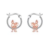 Pig Hoop Earrings Sterling Silver Cute Animal Pig Earrings Jewellry Gifts for Women