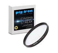 Pig Iron Cinema Streak Filter. Anamorphic Lens Flare Effect. Premium B270 Schott Glass Optical Element. Blue Streak Effect Camera Filter for Video & Still Photography. (62mm)