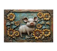 Pig Jigsaw Puzzles for Adults 1500, 1500 piece Jigsaw Puzzles for Adults, Challenging Wooden Jigsaws Puzzle for The Whole for Women, Puzzle for Home Wall Decor, Gifts for Women, Theme: Sunflower E-50