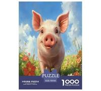Pig Jigsaw Puzzles Puzzles for Adults Kids. 1000 Pieces Impossible Challenge Toy Educational Game Home Decoration for Educational Games Gifts 70x50cm/1000pcs