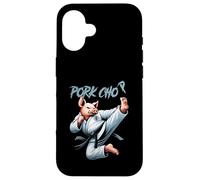 Pig Karate Pork Chop Funny Hog Martial Art Fighting Animal Case for iPhone 16
