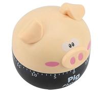 Pig Kitchen Decor, Kitchen Timers for Cooking Wind Up Timer with Smooth 55 Minutes Cute Cartoon Pig Kitchen Timer Mechanical for Baking, Frying, Cooking Eggs, (Khaki)