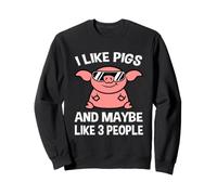 Pig Lover Farmer I Like Pigs and Maybe Like 3 People Pig Sweatshirt