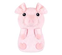 Pig Microwavable Heating Pad for Belly, Neck & Shoulders, Heatable Plush with Moist Heat, Removable Plush Cover, Unscented Natural Fill, Adorable Surprise Present, 6.88" x 10.6", 1.46 lb