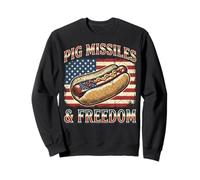 Pig Missiles Freedom Hot Dog 4th Of July Funny Sweatshirt
