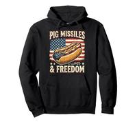 Pig Missiles Freedom Hot Dog Bbq Funny Pullover Hoodie