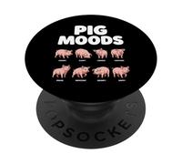 Pig Moods Funny Farm Animal Lover PopSockets Adhesive PopGrip