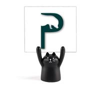 Pig Nose Movement Outline Memo Holder Cartoon Black Cat Stand Decoration