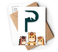 Pig Nose Movement Outline Postcards Envelopes Cards Mailing Year Horse