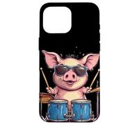 Pig on Drums Dropping the Ultimate Beat Costume Case for iPhone 16 Pro Max