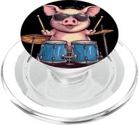 Pig on Drums Dropping the Ultimate Beat Costume PopSockets PopGrip for MagSafe