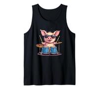 Pig on Drums Dropping the Ultimate Beat Costume Tank Top