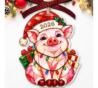 Pig Ornament, Pig Ornament Christmas Tree 2026, Pigs Gifts | Pig Ornaments For Christmas Tree, Pig Gifts For Women, Lovers, Girls, Acrylic Christmas Ornament 2026