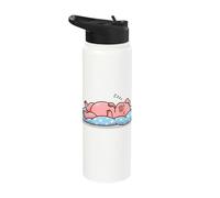 Pig Pajamas, Cute Napping Piglet Pajama Stainless Steel Insulated Water Bottle