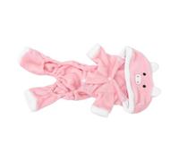 Pig PET Costume Hoodie for Halloween Christmas Season Coral Fleece M | Warm Pink Outfit for Cats and Puppies, Cute Trendy Wear for Outdoor Activities and Winter