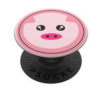 Pig Piggy Piglet Face Cute Cell Phone Secure Pop Grip PopSockets Grip and Stand for Phones and Tablets