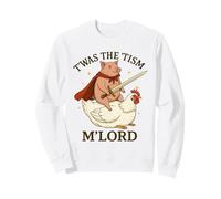 Pig Piggy Twas The Tism M'Lord Funny Autism Meme Knight Sweatshirt