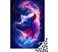 Pig Puzzle for Adults And Teenagers 1000 Pieces Paper Puzzles for Adults Puzzles for Teenagers Age 12 Years Up 1000pcs (38x26cm)