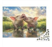 Pig Puzzles 1000 Pieces for Adults Jigsaw Puzzles for Adults 1000 Piece Puzzle Educational Games Home Decoration Puzzle 1000pcs (75x50cm)